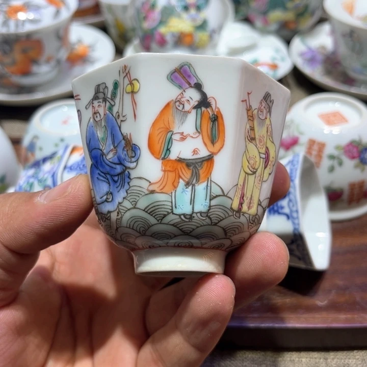 纯手绘精品盖碗杯