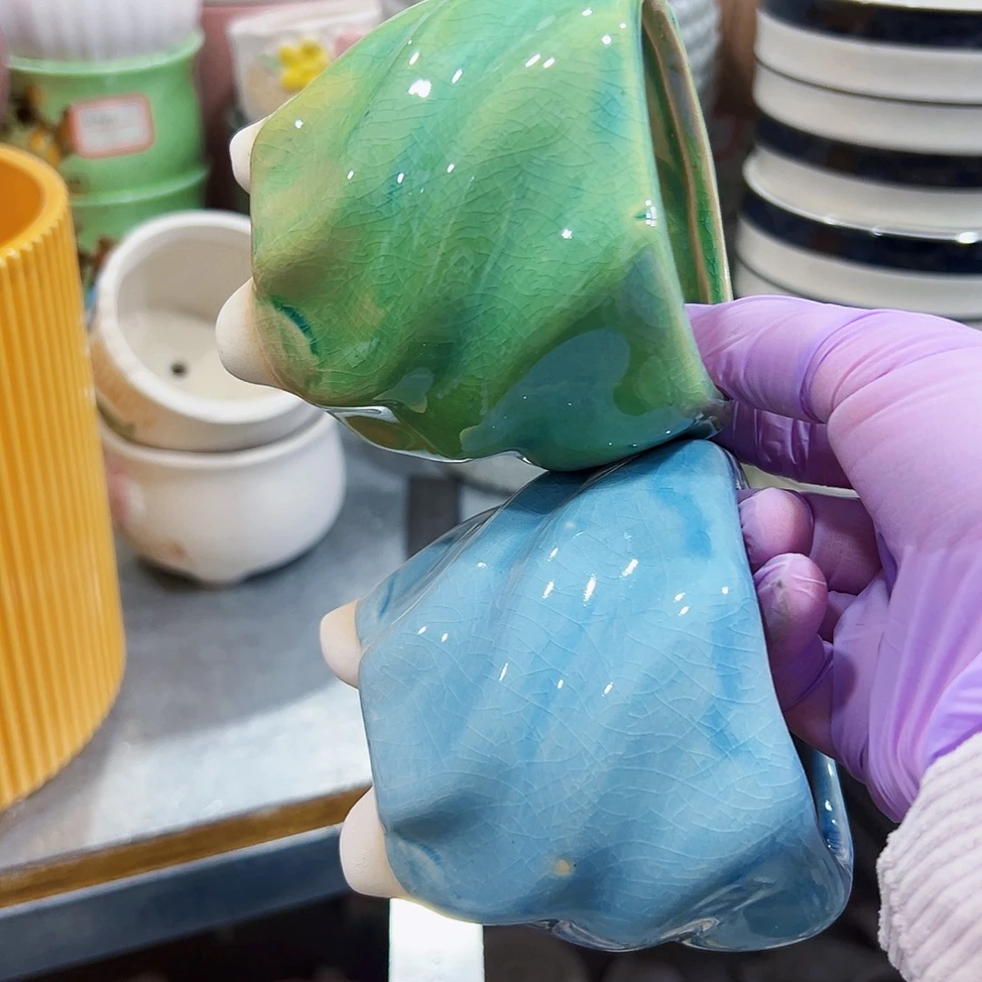 走孔，外贸尾单陶瓷花盆凑单10米包邮