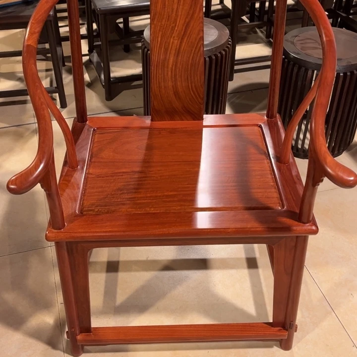 紫檀木类柜类家具晴*乐缅甸花梨木圈椅2张