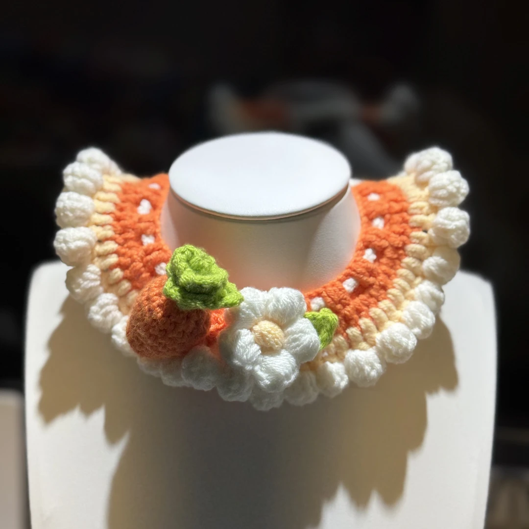 胡萝卜花花猫猫围脖重工款（一单满四个才包邮喔！）