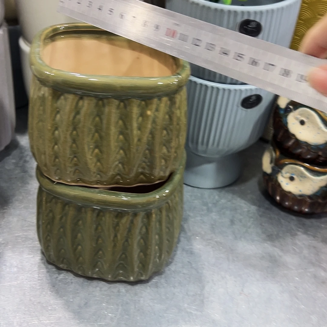 外贸尾单陶瓷花盆凑10米包邮