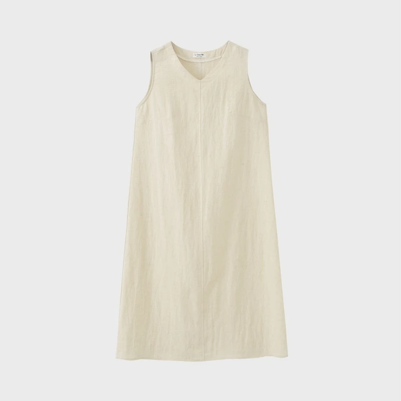 XIAOPAI-[优雅穿搭]2025夏季新款女时尚百搭无袖连衣裙IB-A2015