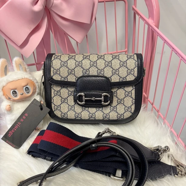 95新 GUCCI/古驰 /马衔扣1955小号马鞍斜挎包 /9537