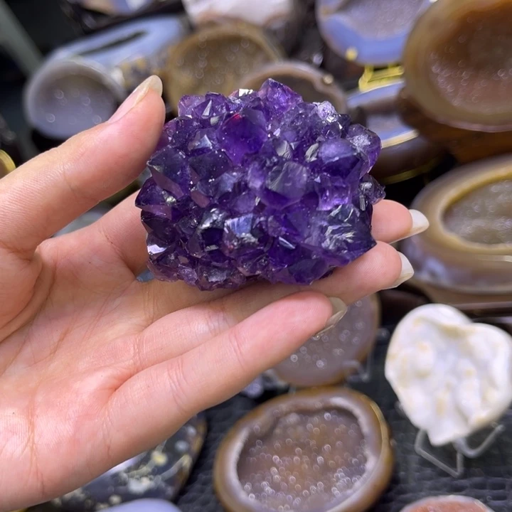 水晶发饰未镶嵌紫晶花