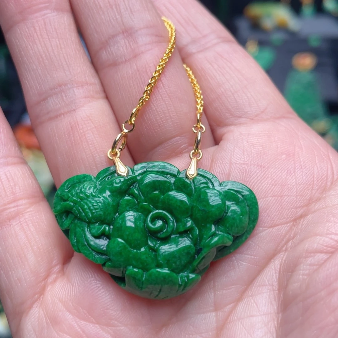 翡翠银S925镶嵌颈饰