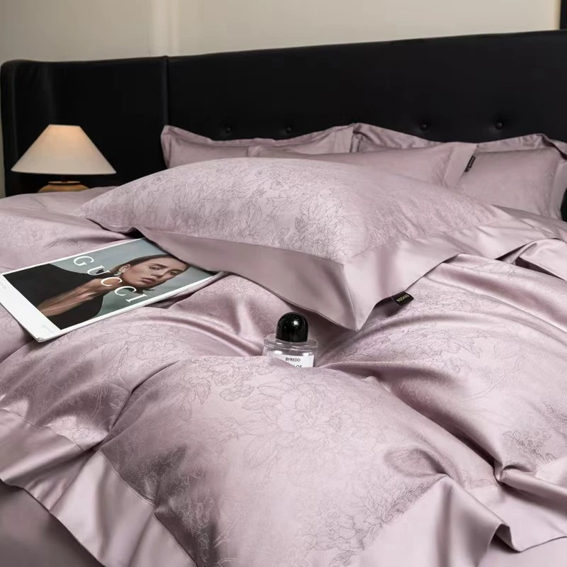 【繁华】高定轻奢正品100%全棉高支高密新疆长绒棉贡缎提花四件套