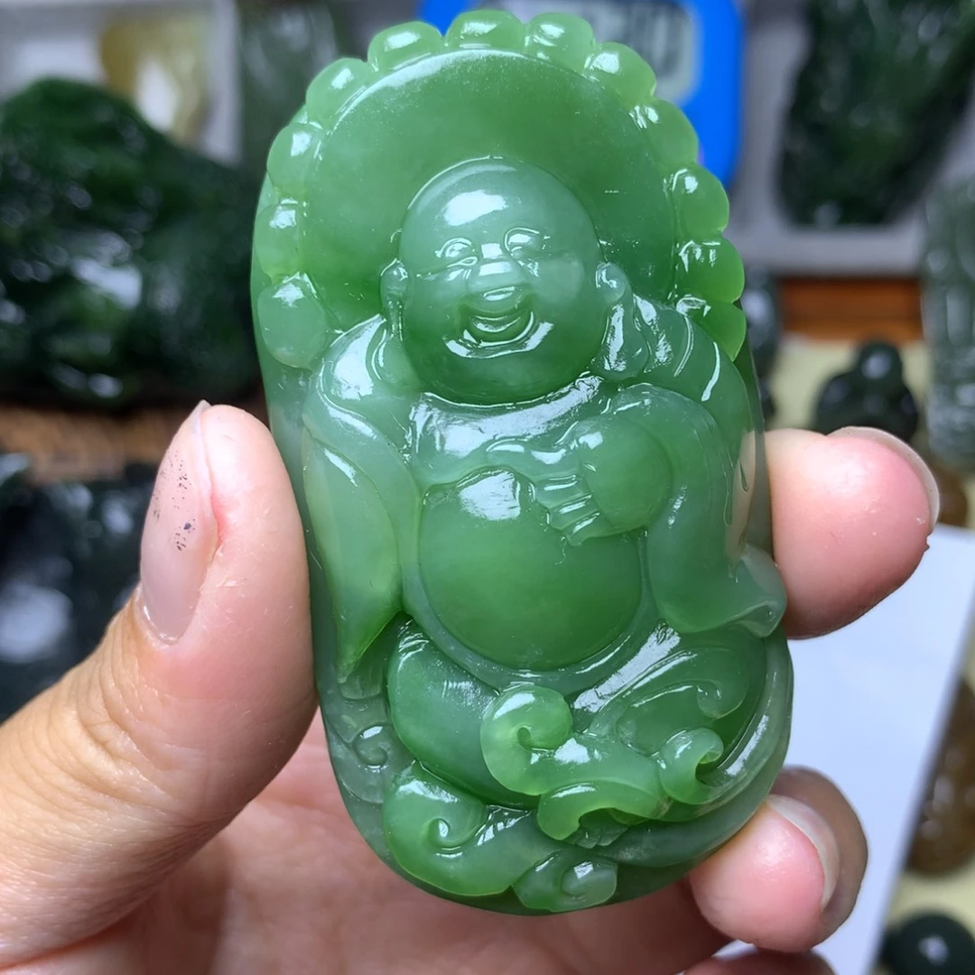 和田玉未镶嵌吊坠(不含链)朕****混