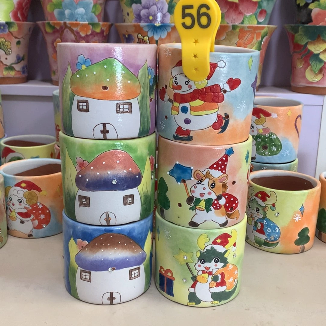 崔*姐福利正品红陶花盆