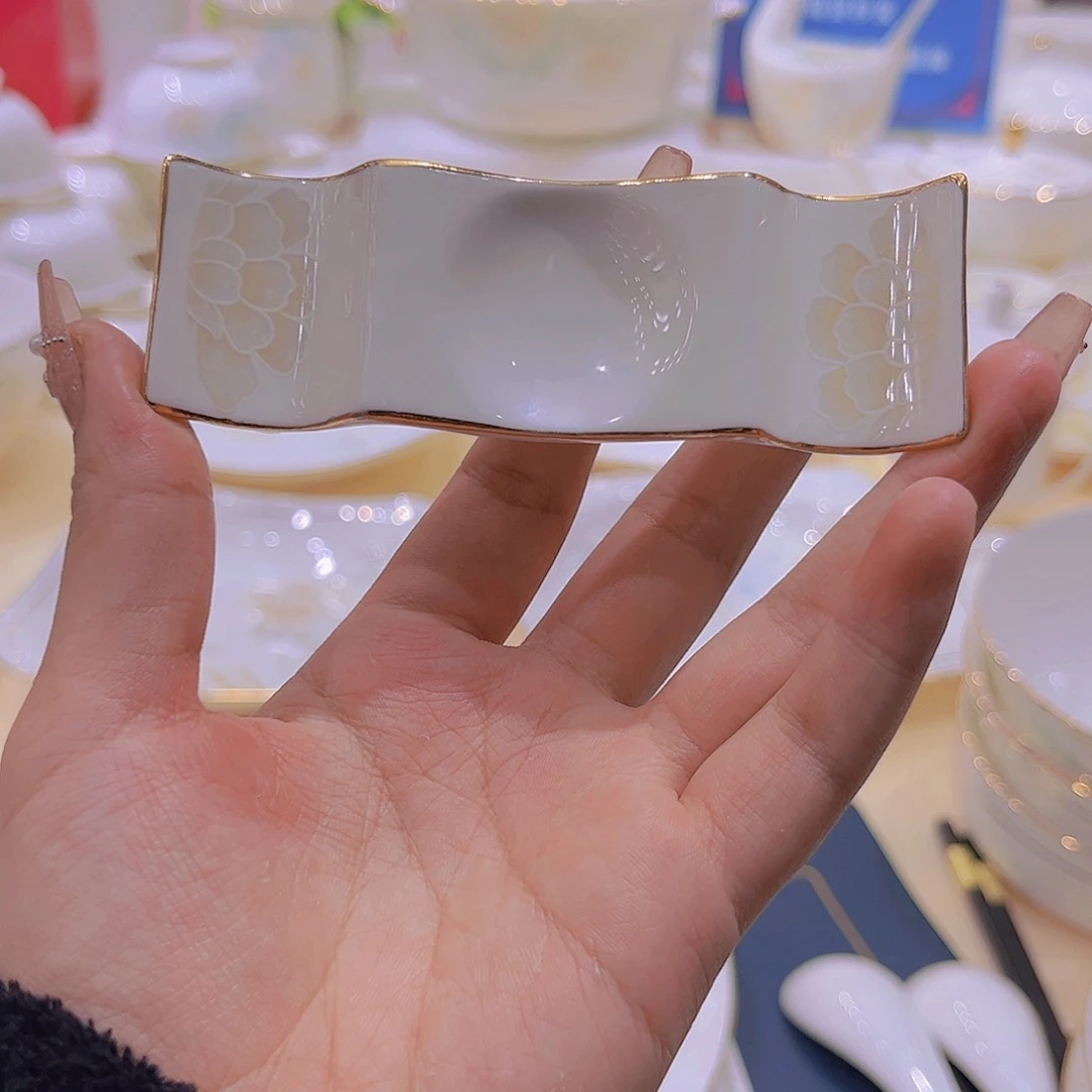 45%以上骨粉骨瓷清雅筷架10个