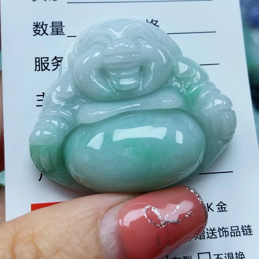 【闪购商品】翡翠颈饰未镶嵌天然翡翠A货佛公