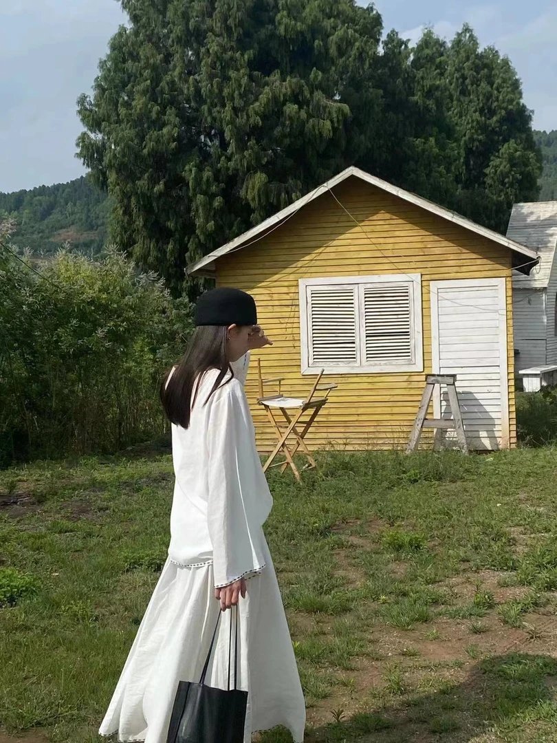 米古古 SOUL DETAIL # 7238#库 宽松百搭明线设计感上衣（衣长71）