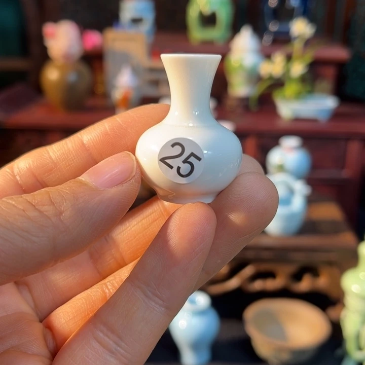 摆件微陶老王迷你花瓶