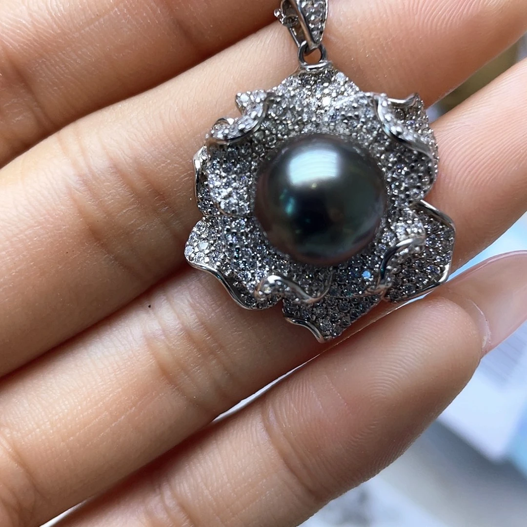 海水珍珠颈饰银S925镶嵌