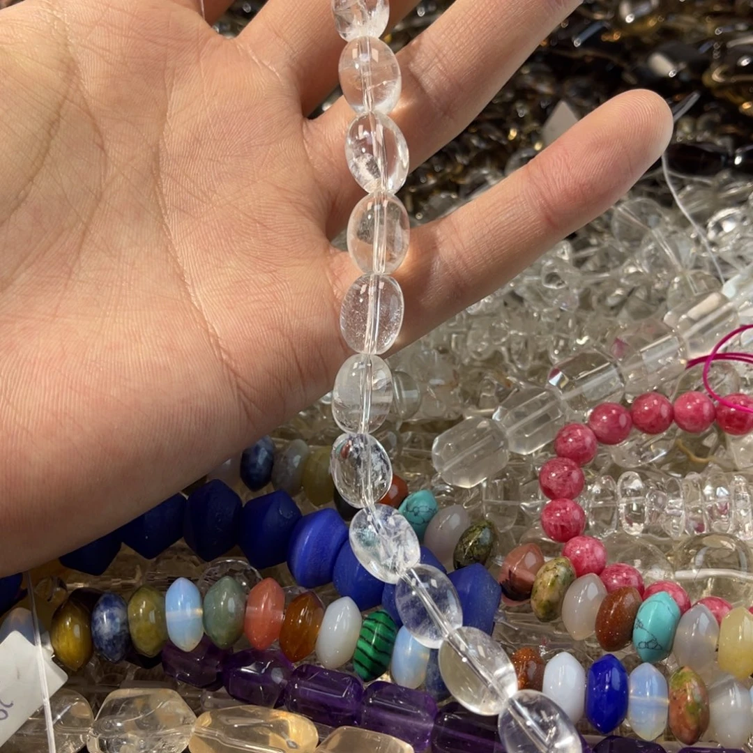 玛瑙/玉髓合金手链卡10净体白水晶蛋蛋到手13颗