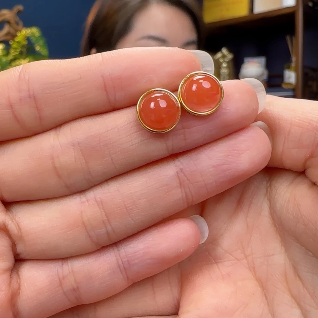 南红玛瑙耳饰未镶嵌111111111111