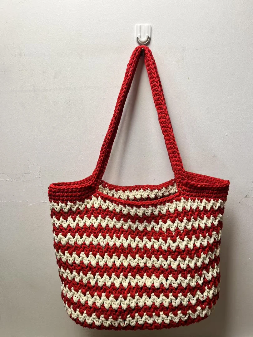 波浪纹单肩手提包材料包