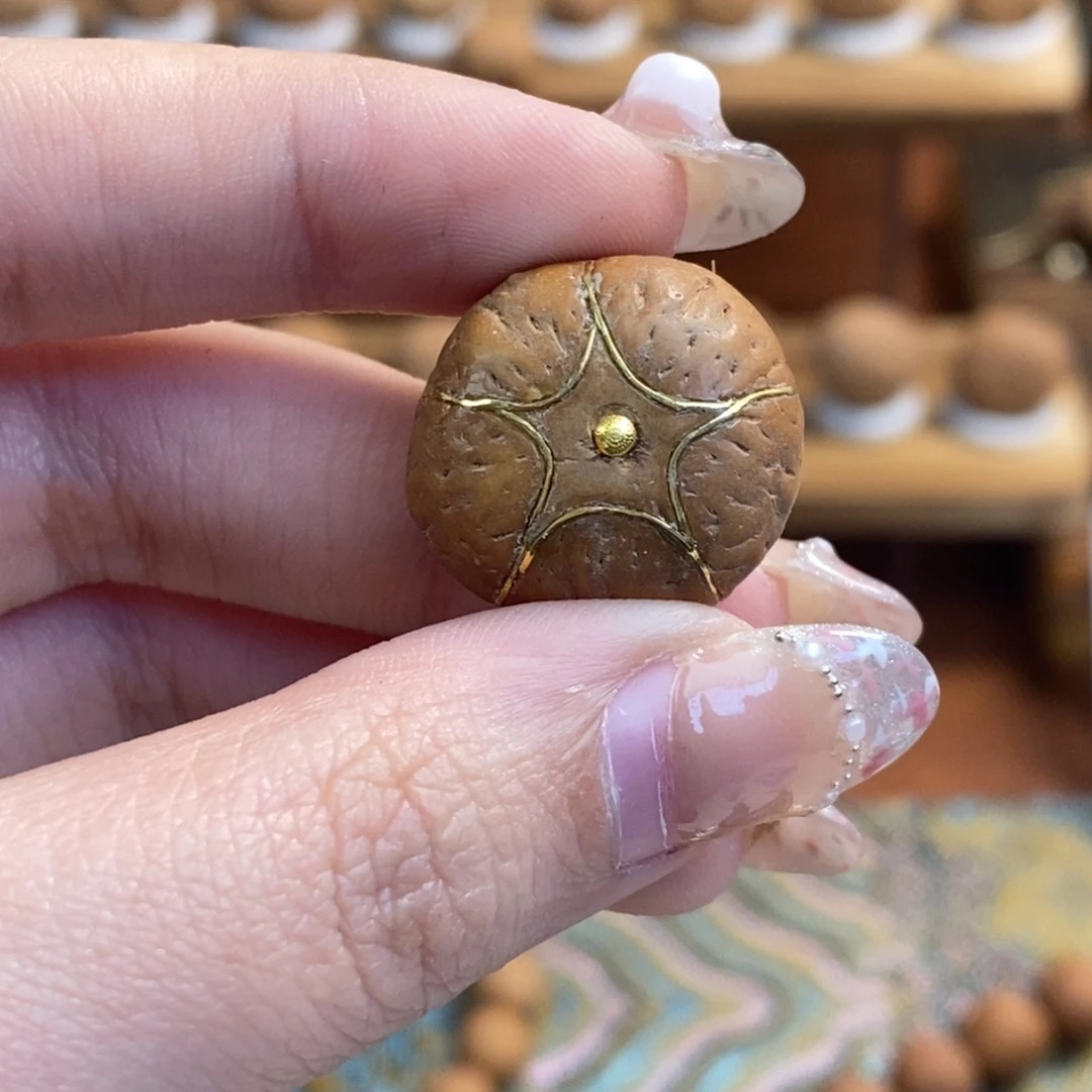 吊坠凤眼菩提24k镶嵌五星