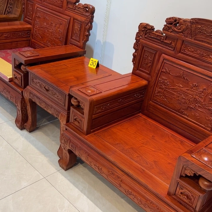 花梨木类家具白*藕沙发