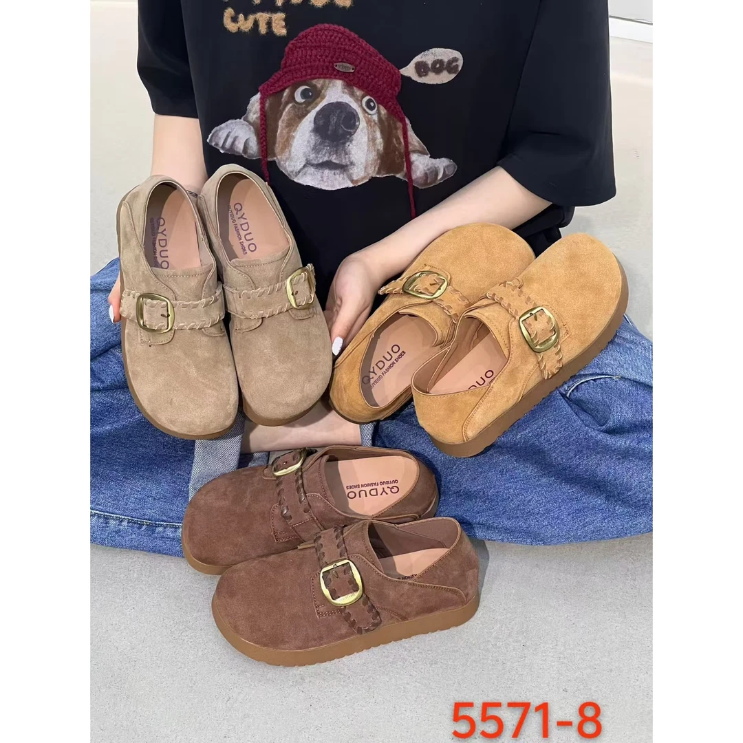 5571-8平底圆头复古懒人一脚蹬勃肯鞋