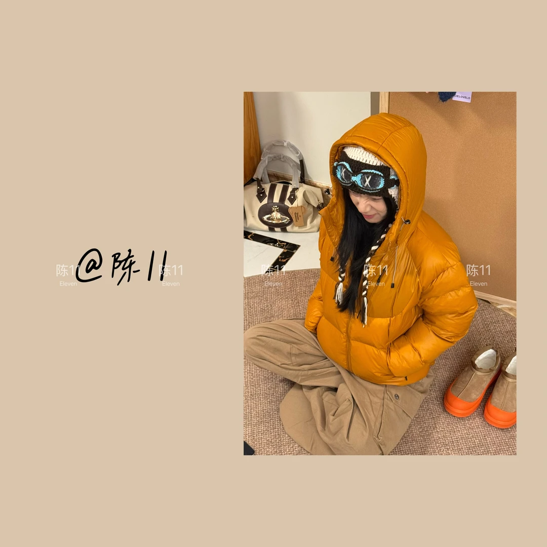 PAKA基础百搭防风保暖棉服秋冬加厚纯色连帽宽松男女同款棉服