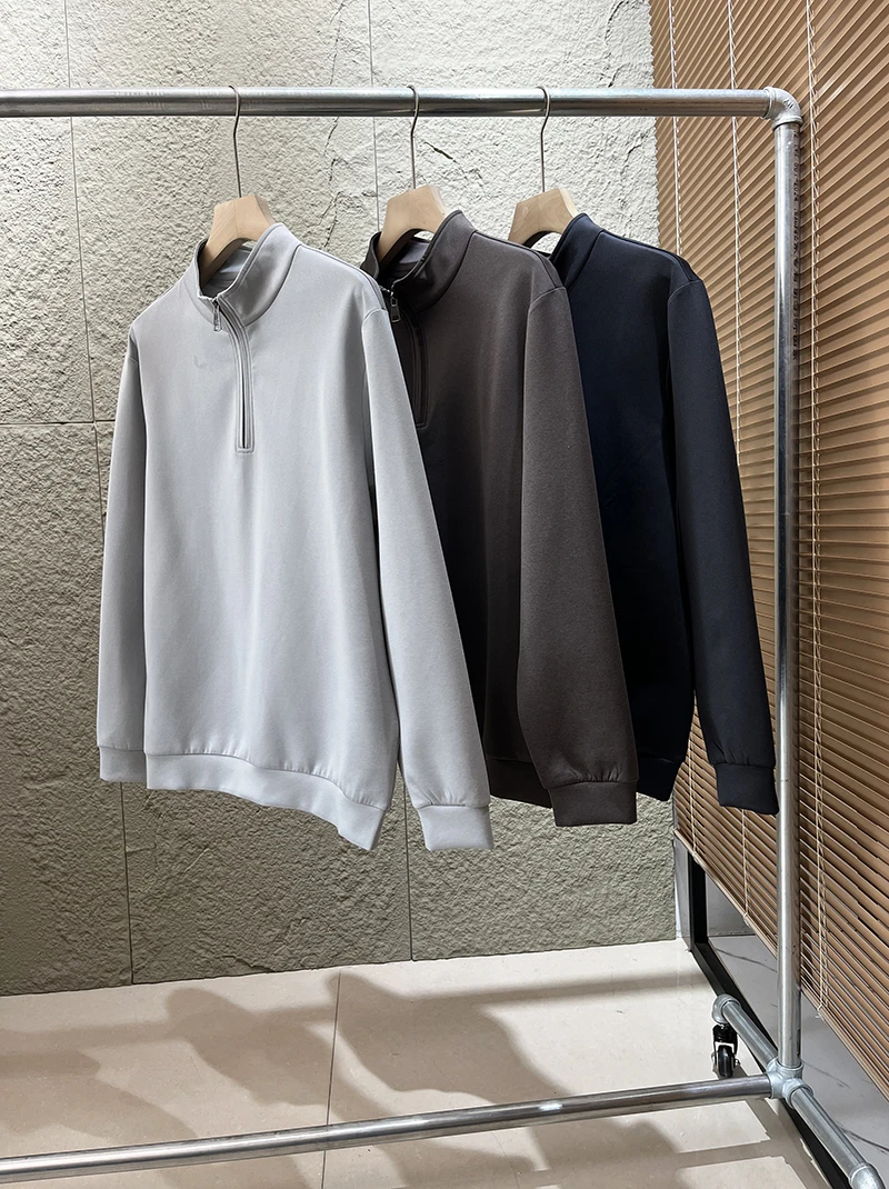 特 第二层肌肤的体感~轻奢空气层！立领半开襟卫衣 C10 男装 H5297