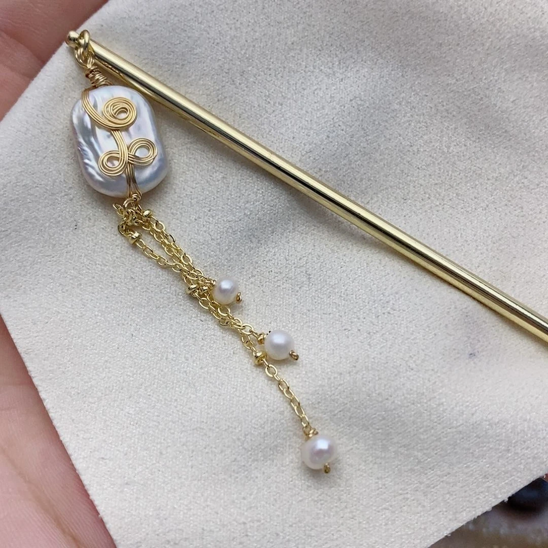【闪购商品】淡水珍珠发簪未镶嵌