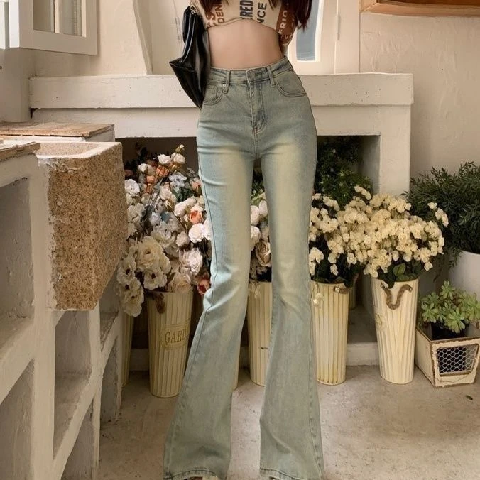 （001-050）【非图片款】春夏高腰显瘦百搭韩版牛仔裤