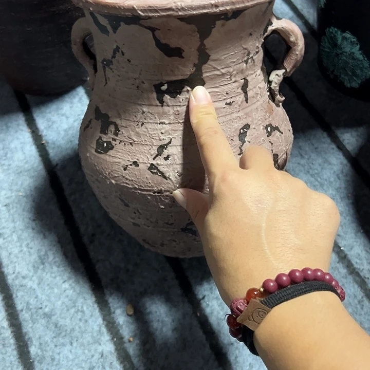 粗陶盆默认打孔高21口15