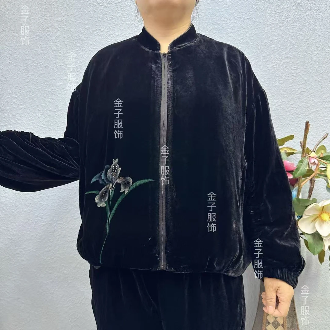 P5-79229款桑蚕丝植绒短上衣