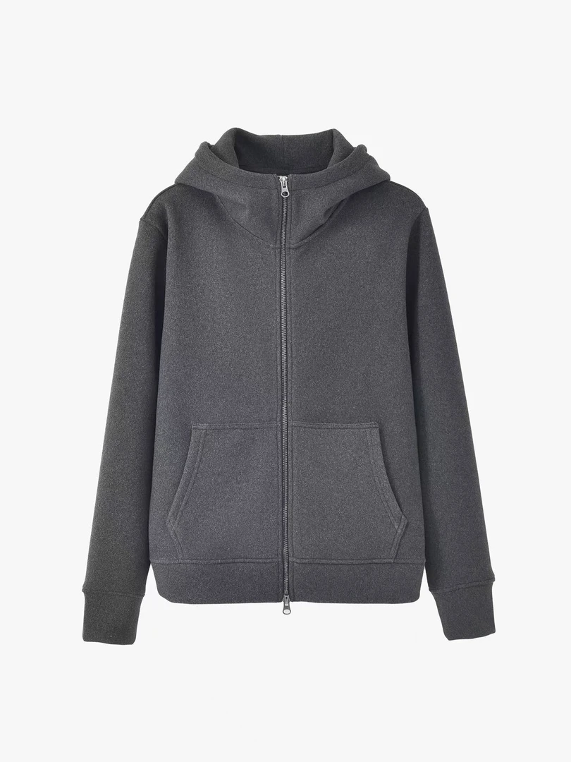 秋冬款软黄金上衣连帽加厚700克桑蚕丝羊毛出游服装女高级外套女