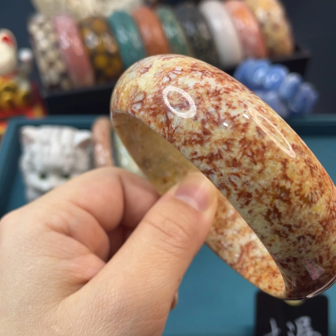 未镶嵌手镯硅化玉