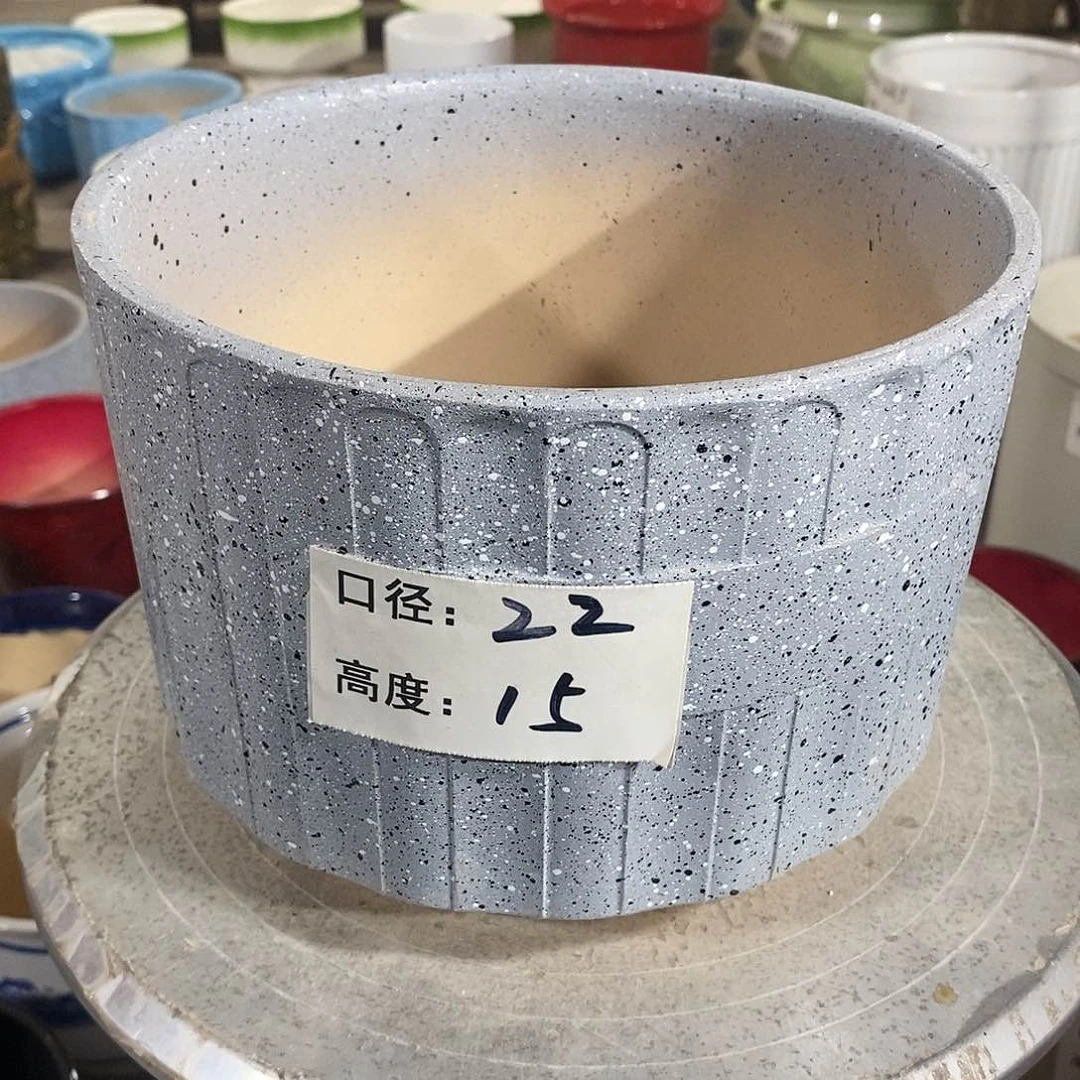 【闪购商品】陶瓷微瑕花盆-027-1个灰色