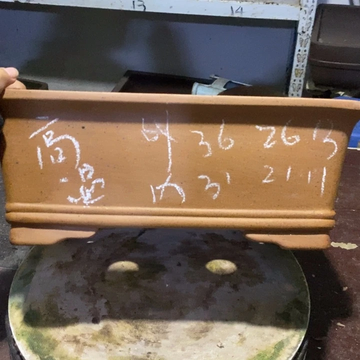 紫砂花盆只顾吃瓜就