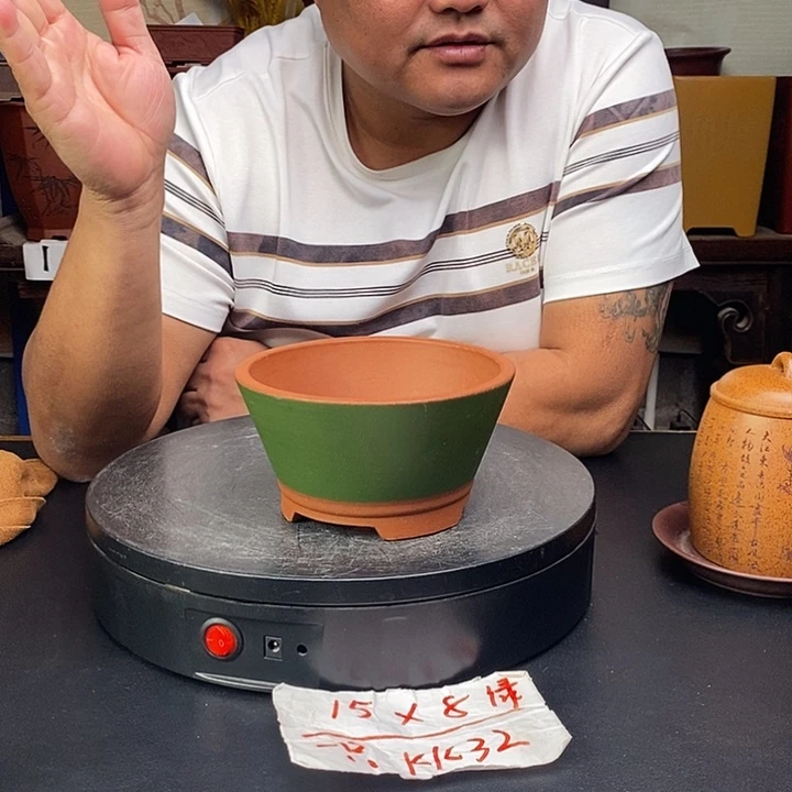 紫砂花盆货号一只KK32