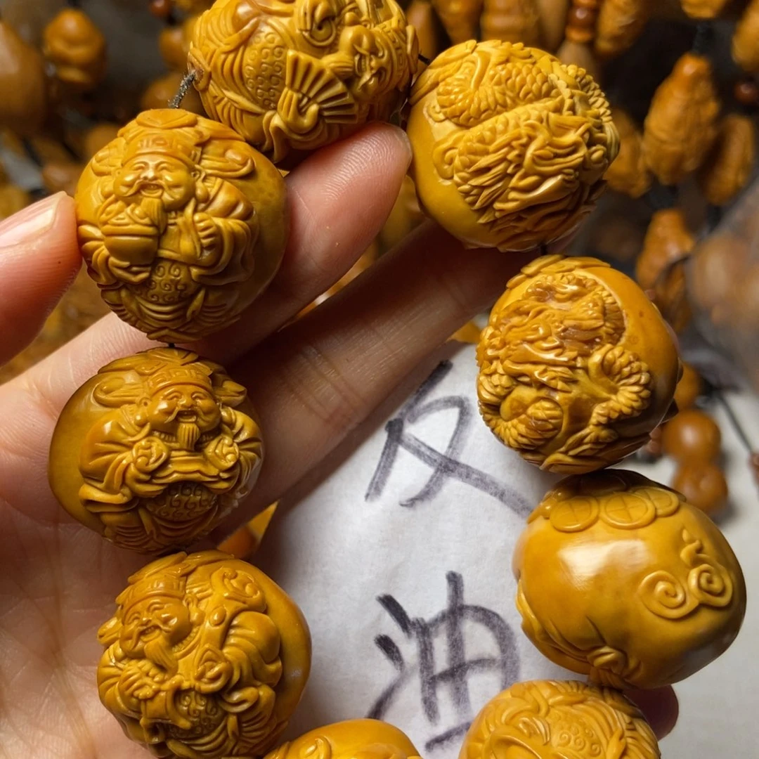 【闪购商品】手串/手链橄榄核火**民九龙大财神上色