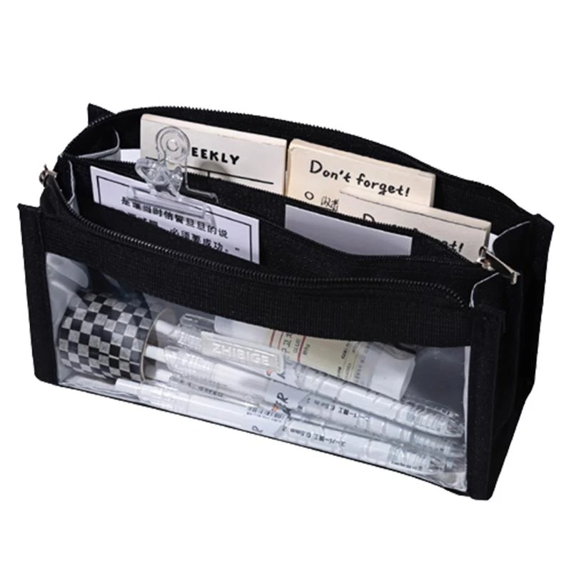 男孩透明笔袋大容量男童铅笔盒黑科技网红初中女孩文具盒高颜值包