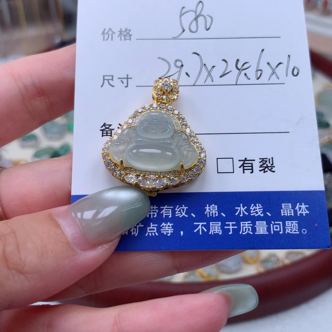 颈饰银S925镶嵌翡翠苏****磅佛公