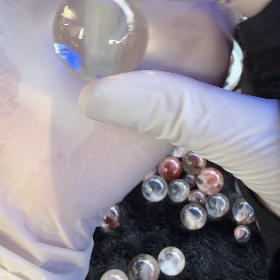 小***离水晶珠宝半成品未镶嵌兔毛定制24.5mm不退换