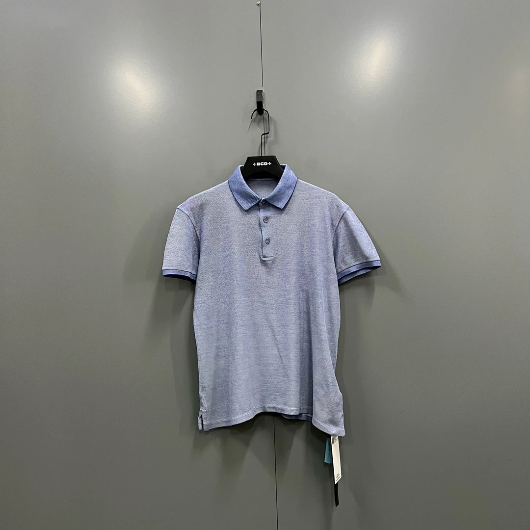 99新 ZEGNA (ll) 杰尼亚 纯色翻领短袖polo衫 M码207066