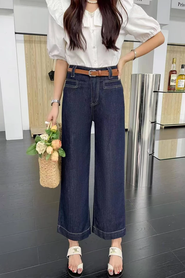 高品质时尚直筒牛仔裤