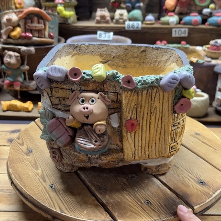 嘻哈多肉花盆百搭