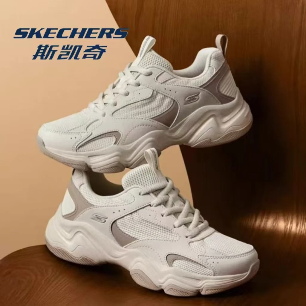 【云朵泡芙】斯凯奇2025秋新款女鞋透气舒适休闲运动鞋老爹鞋117685