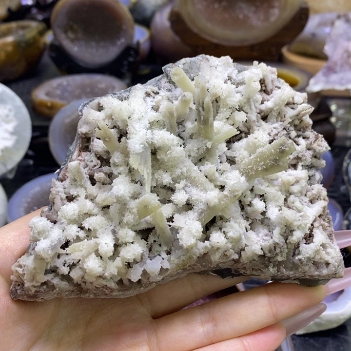 未镶嵌珠宝半成品水晶奇石雪景摆件