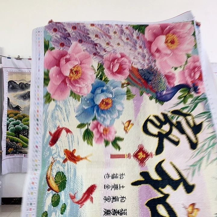 棉手工十字绣家和万事兴