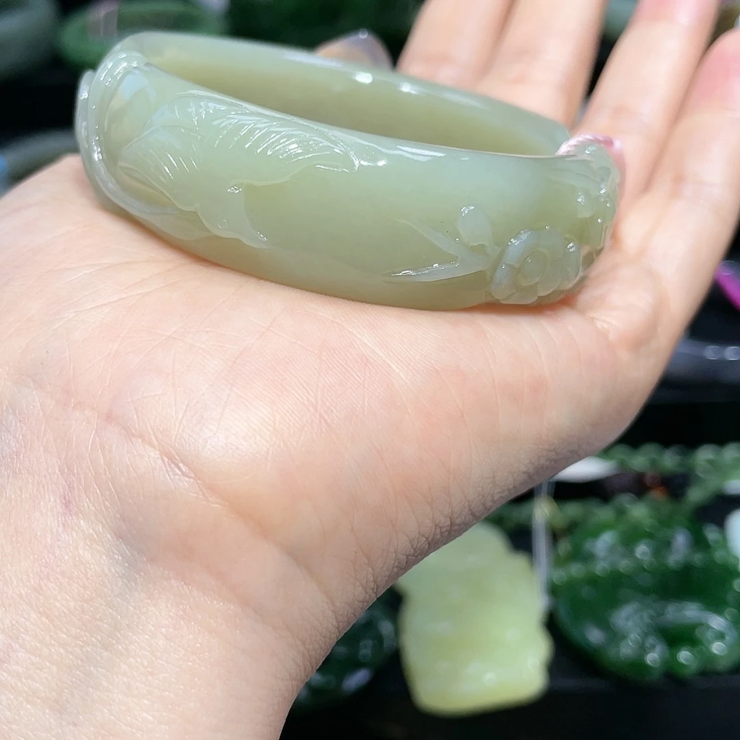 【闪购商品】和田玉手镯56圈口33未镶嵌