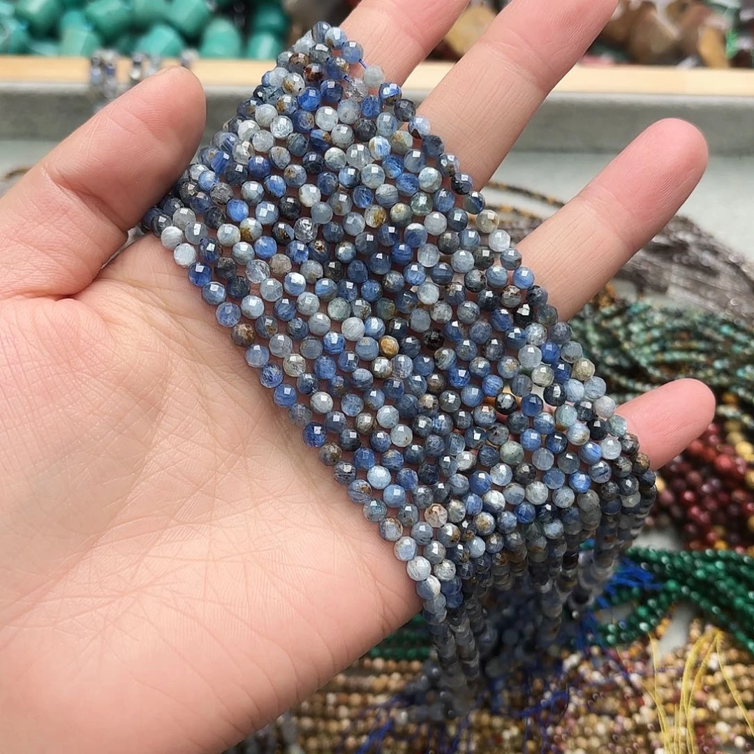 玛瑙/玉髓未镶嵌珠宝半成品卡4蓝晶切一条