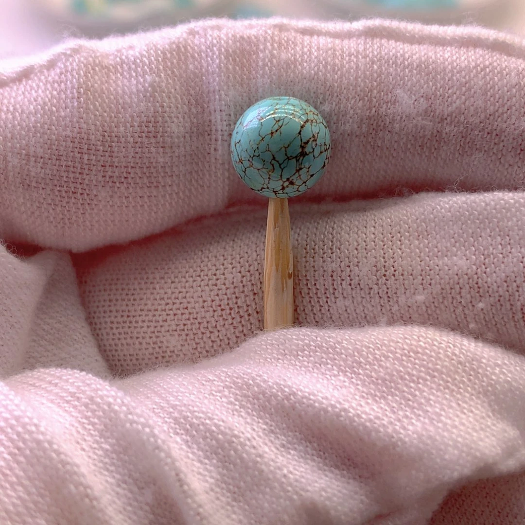 绿松石未镶嵌挂件8.3mm