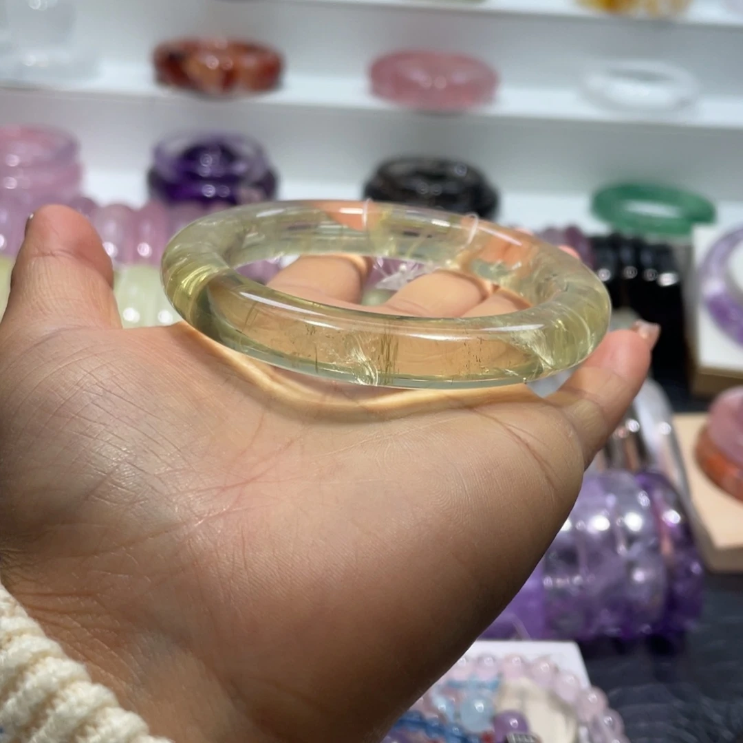 水晶手镯59圈口25号未镶嵌