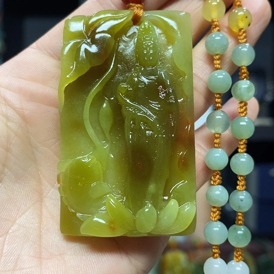 未镶嵌岫玉挂件吊坠
