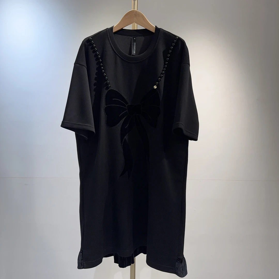 水淼2025秋氧气蝴蝶结连衣裙1372